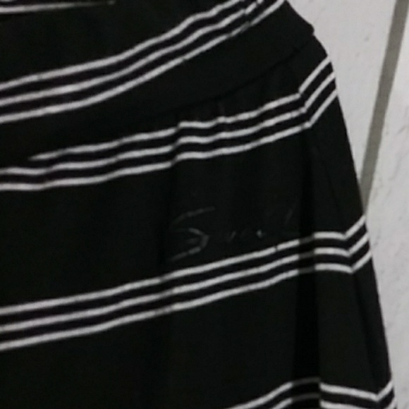 Seven7 Horizontal black skirt with white strips, M - Picture 5 of 5
